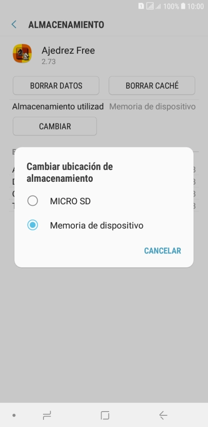 Pulsa el nombre de la tarjeta de memoria.