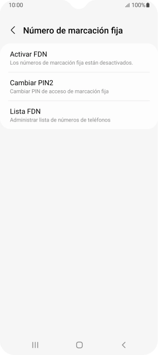 Pulsa Activar FDN.