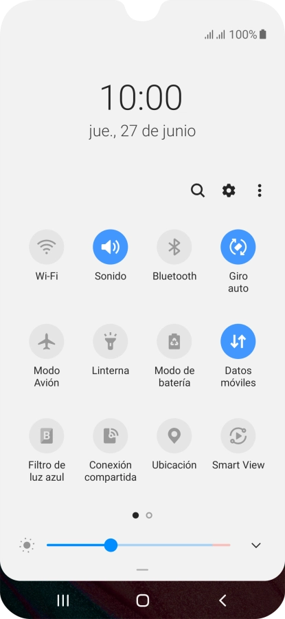 Pulsa el icono de ajustes. Pulsa el icono de ajustes.