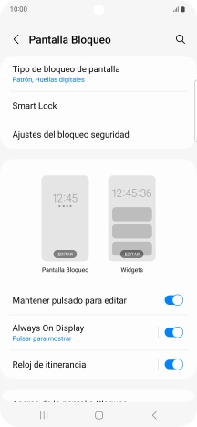 Pulsa Tipo de bloqueo de pantalla e introduce el código de seguridad extra que has creado anteriormente.