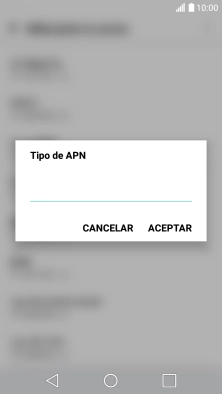 Introduce default y pulsa ACEPTAR.
