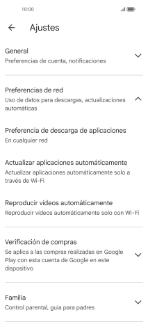 Pulsa Actualizar aplicaciones automáticamente.