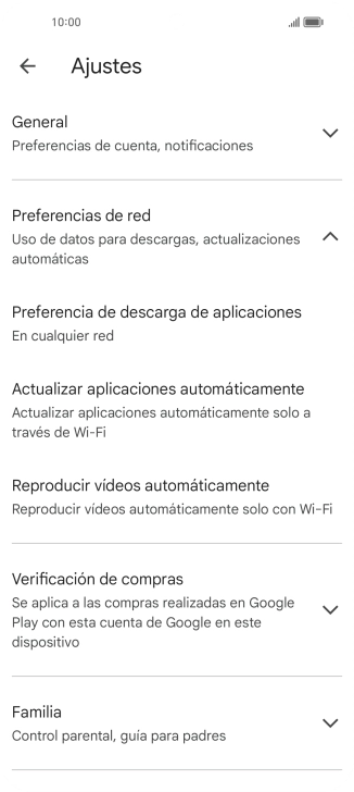 Pulsa Actualizar aplicaciones automáticamente.