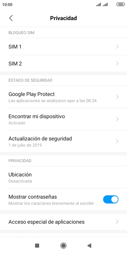 Pulsa la tarjeta SIM deseada.