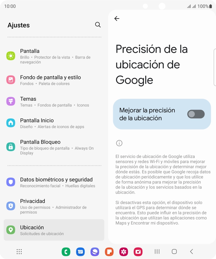 Pulsa el indicador junto a 