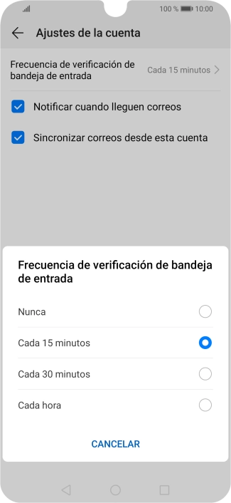 Pulsa el ajuste deseado. Pulsa el ajuste deseado.