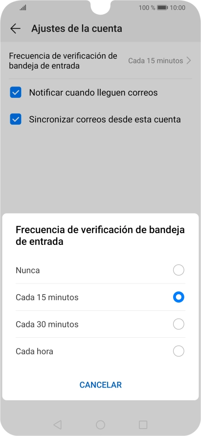 Pulsa el ajuste deseado. Pulsa el ajuste deseado.