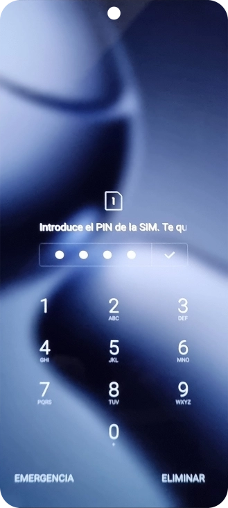 Si lo solicita el teléfono, introduce el código PIN y pulsa el icono de aceptar. Si lo solicita el teléfono, introduce el código PIN y pulsa el icono de aceptar.