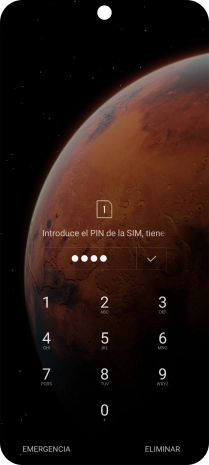 Si lo solicita el teléfono, introduce el código PIN y pulsa el icono de aceptar.