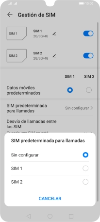 Pulsa el ajuste deseado.