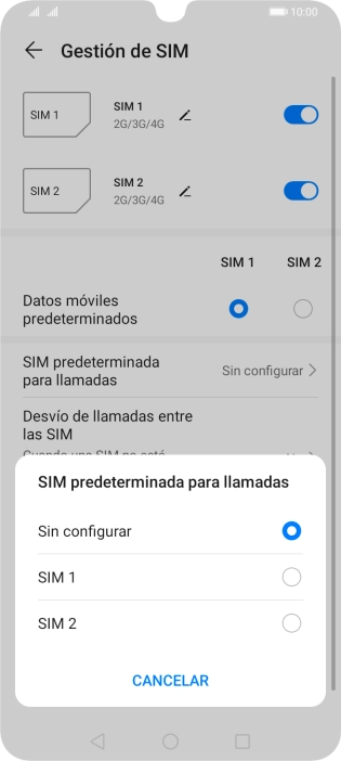 Pulsa el ajuste deseado.
