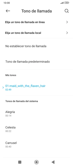Pulsa la tecla de inicio para terminar y regresar a la pantalla de inicio.
