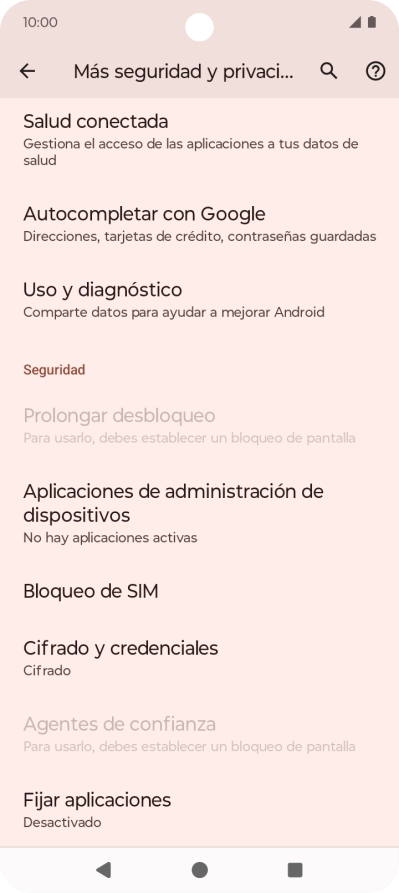Pulsa Bloqueo de SIM.