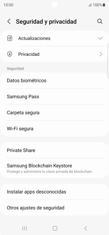 Pulsa Otros ajustes de seguridad.