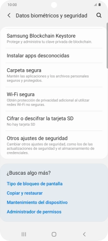 Pulsa Otros ajustes de seguridad.