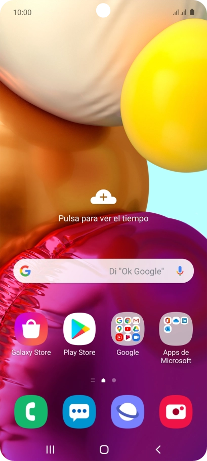 Desliza dos dedos hacia abajo desde la parte superior de la pantalla.
