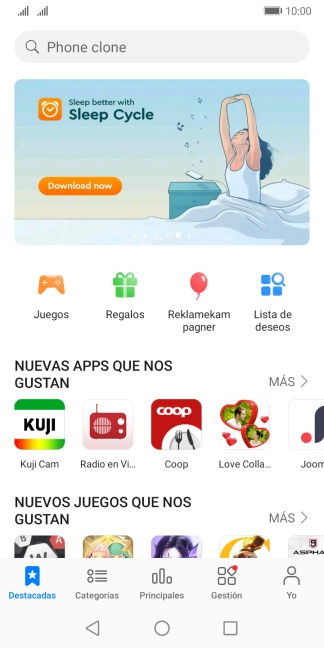 Pulsa Gestión.