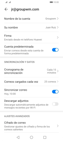 Pulsa Nombre de la cuenta.