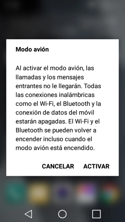 Pulsa ACTIVAR.