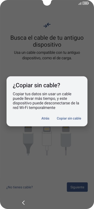 Pulsa Copiar sin cable.