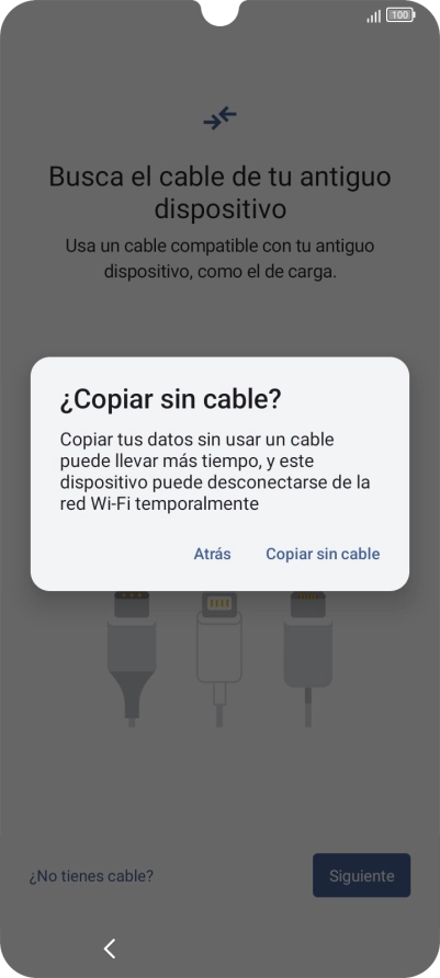 Pulsa Copiar sin cable.