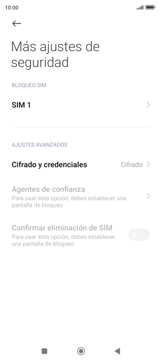Pulsa el nombre de la tarjeta SIM.