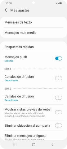Pulsa Mensajes de texto.