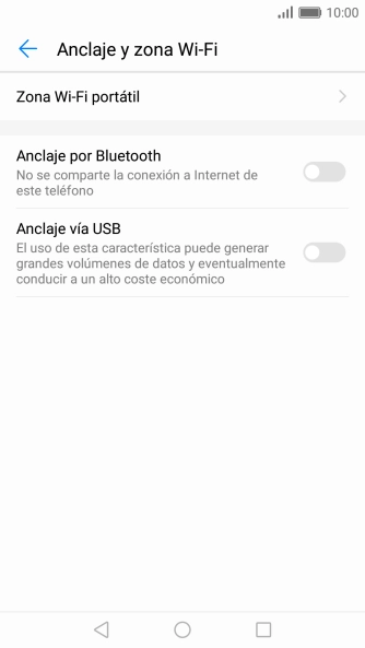 Pulsa Zona Wi-Fi portátil.