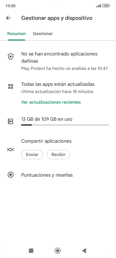 Pulsa Gestionar.