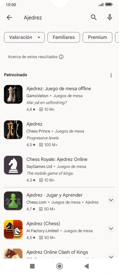 Pulsa la app deseada.