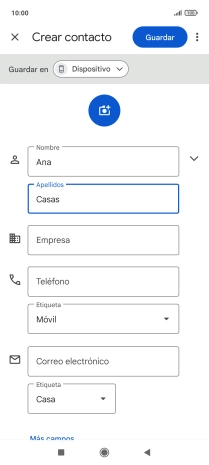 Pulsa Teléfono e introduce el número de teléfono deseado.