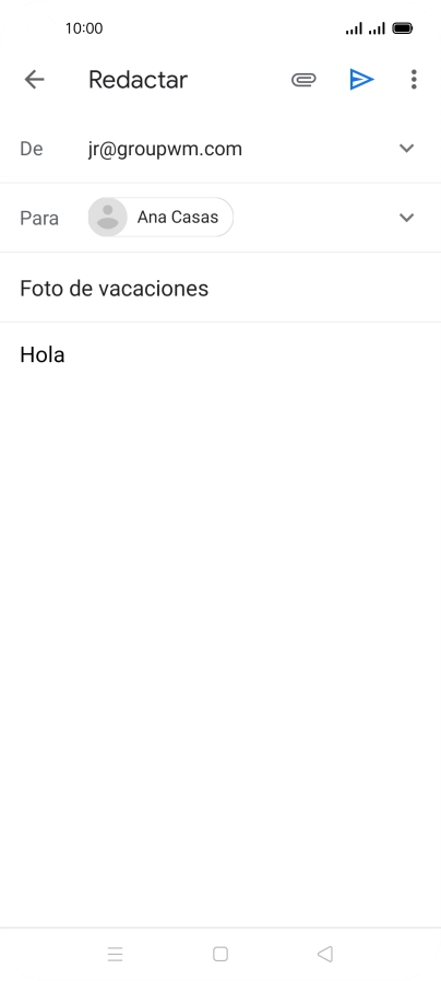 Pulsa el icono de anexos.