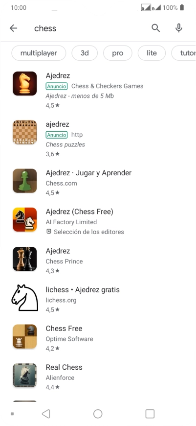 Pulsa la app deseada.