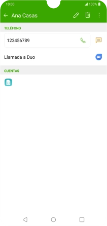 Pulsa el número de teléfono.