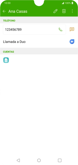 Pulsa el número de teléfono.
