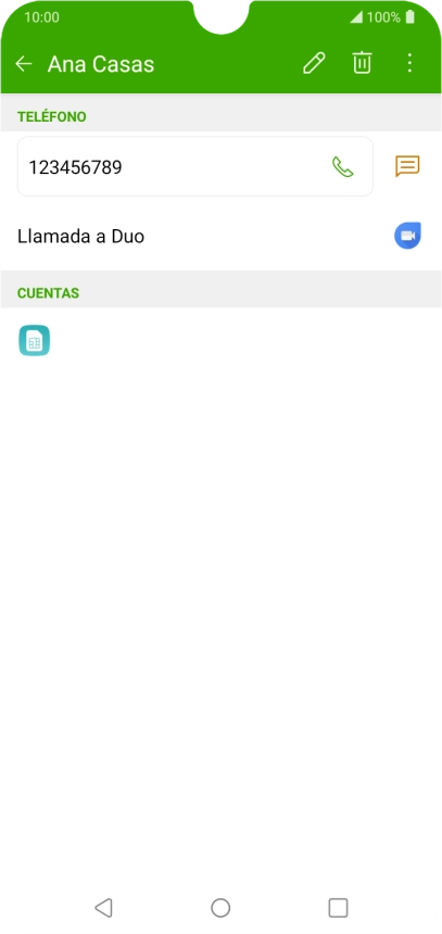 Pulsa el número de teléfono.