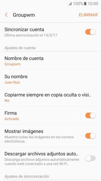 Pulsa Su nombre.