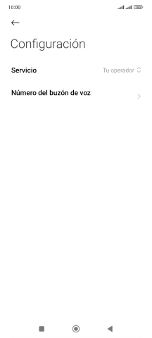 Pulsa Número del buzón de voz.