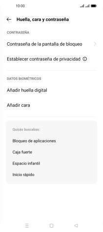 Pulsa Contraseña de la pantalla de bloqueo e introduce el código de seguridad extra que has creado anteriormente.