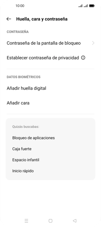 Pulsa Contraseña de la pantalla de bloqueo e introduce el código de seguridad extra que has creado anteriormente.