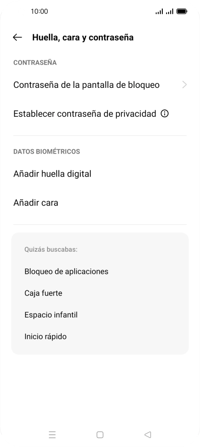 Pulsa Contraseña de la pantalla de bloqueo e introduce el código de seguridad extra que has creado anteriormente.