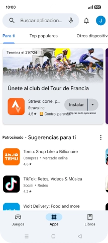 Pulsa el icono de perfil.