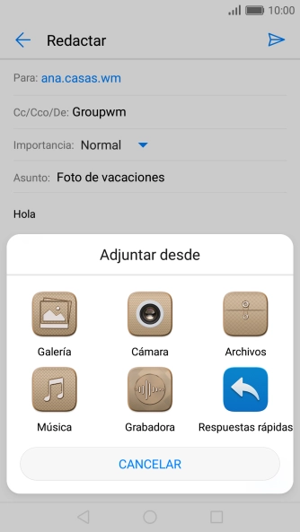 Pulsa Archivos y desplázate a la carpeta deseada.