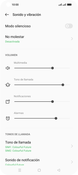 Pulsa Tono de llamada.