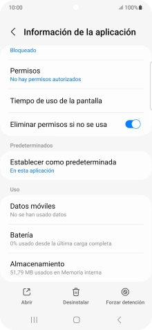 Pulsa Almacenamiento.