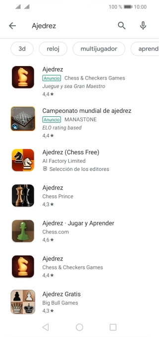 Pulsa la app deseada.