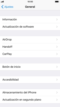 Pulsa Almacenamiento del iPhone.