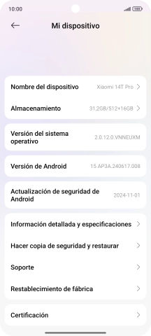 Pulsa Restablecimiento de fábrica.