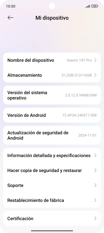 Pulsa Restablecimiento de fábrica.