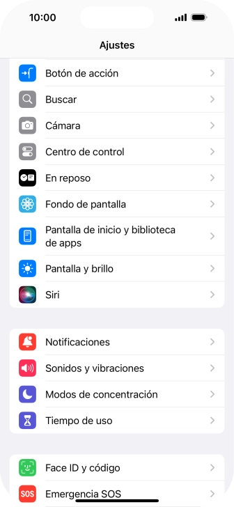 Pulsa Face ID y código.